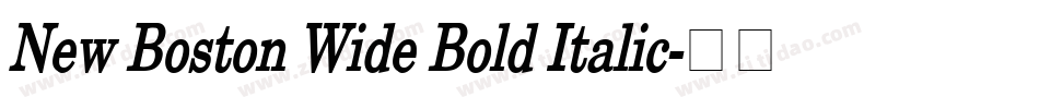 New Boston Wide Bold Italic字体转换